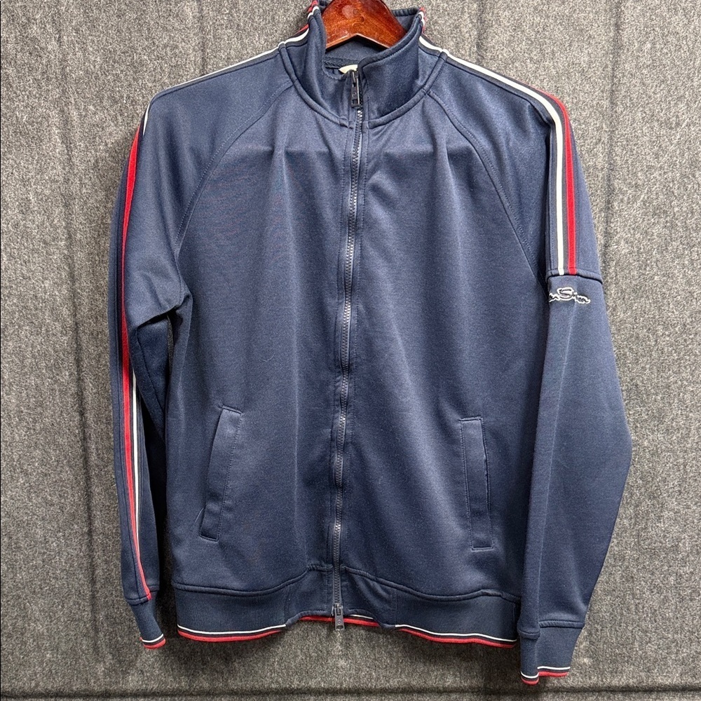 Ben Sherman Navy Jacket with Red and White Accents
